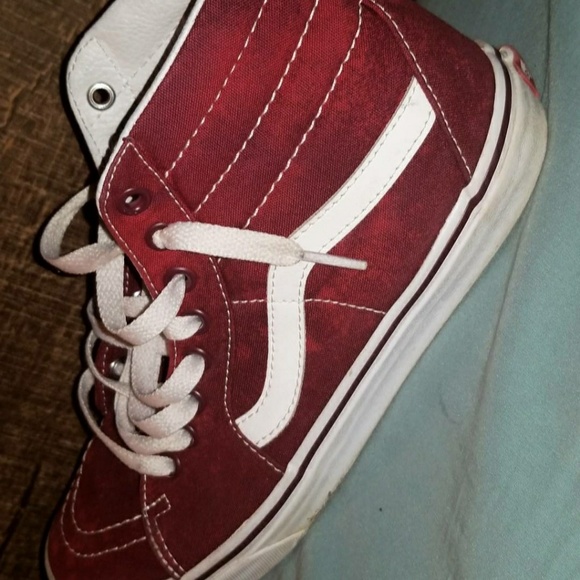 red vans bleached